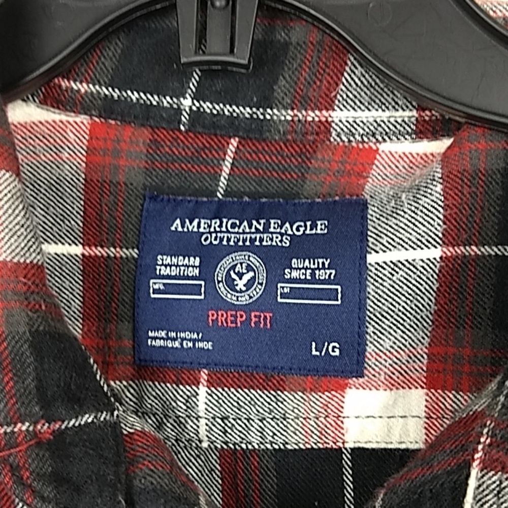 American Eagle Outfitters Plaid Prep Fit Shirt - Picture 2 of 7